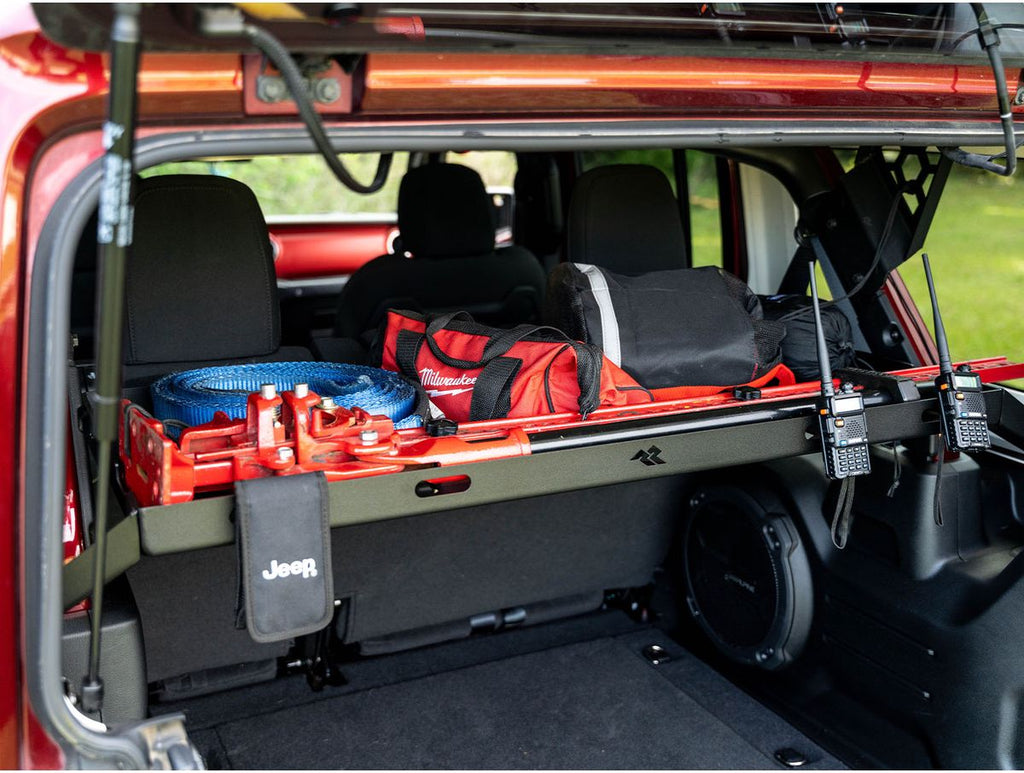 Interior Storage Rack Black Jeep Rugged Ridge