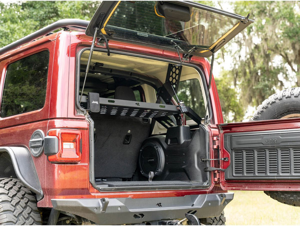 Interior Storage Rack Black Jeep Rugged Ridge