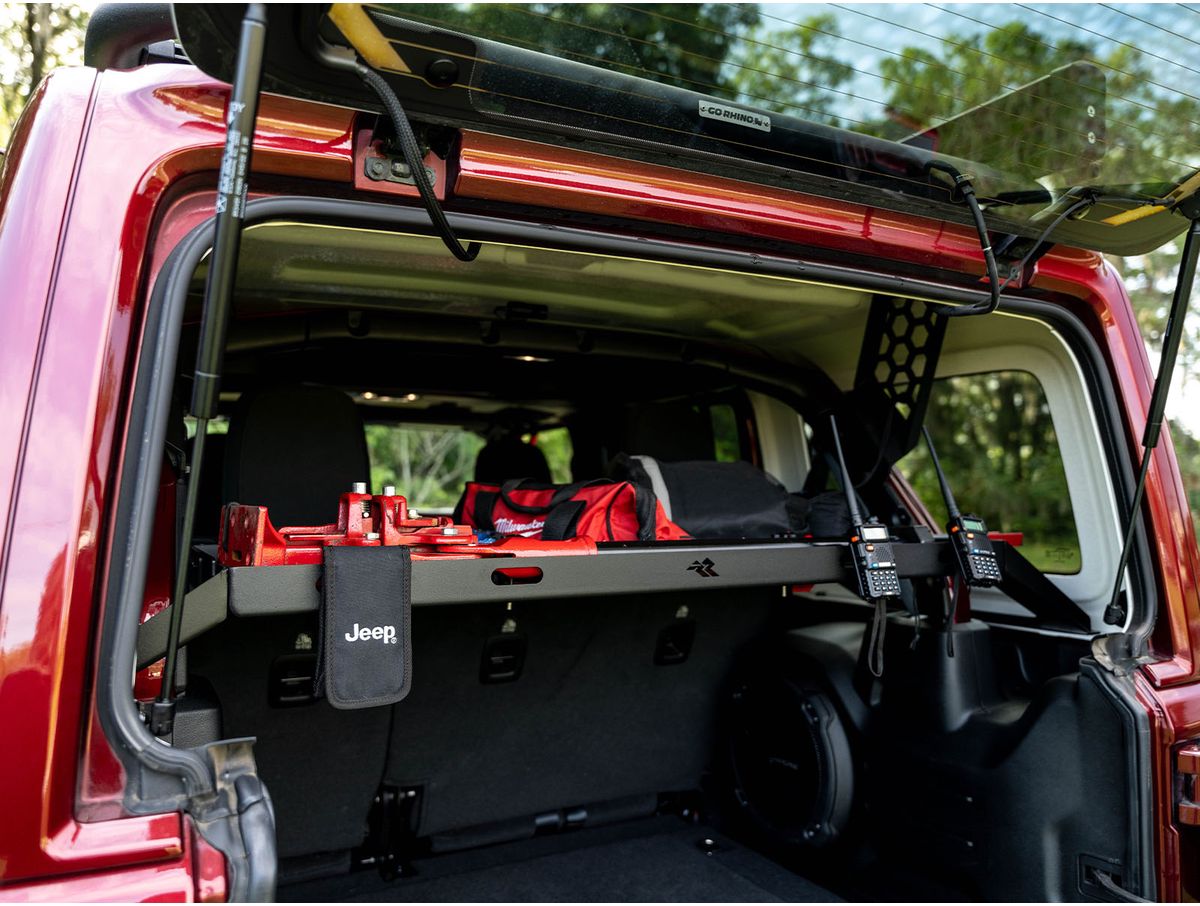 Interior Storage Rack Black Jeep Rugged Ridge