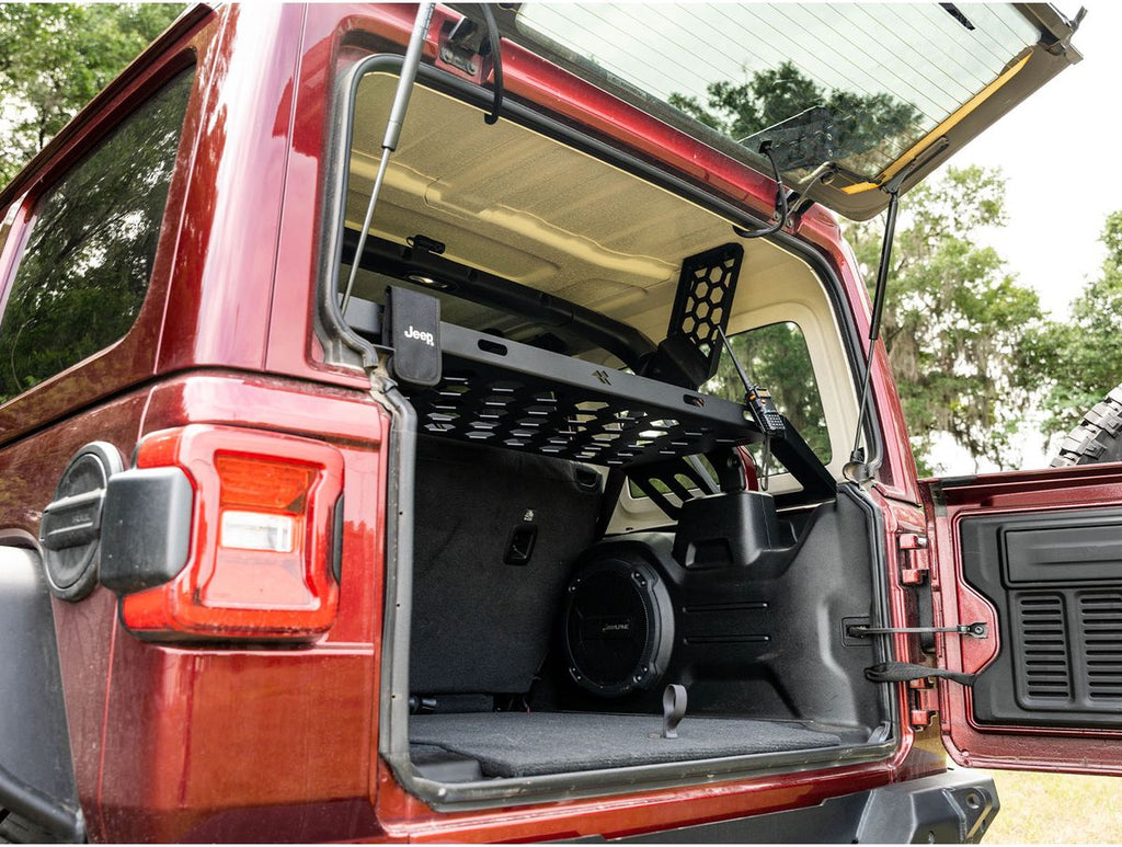 Interior Storage Rack Black Jeep Rugged Ridge