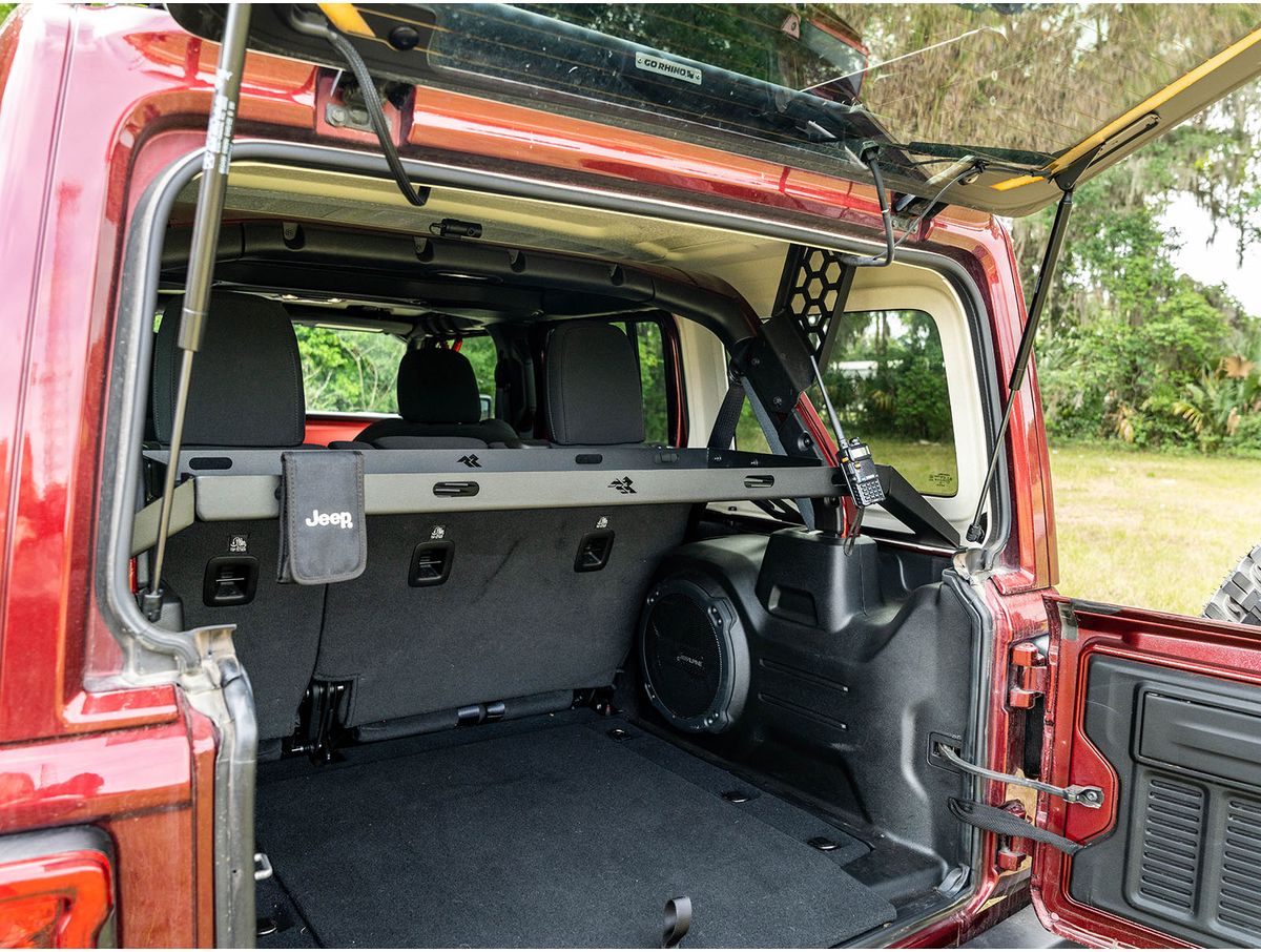 Interior Storage Rack Black Jeep Rugged Ridge