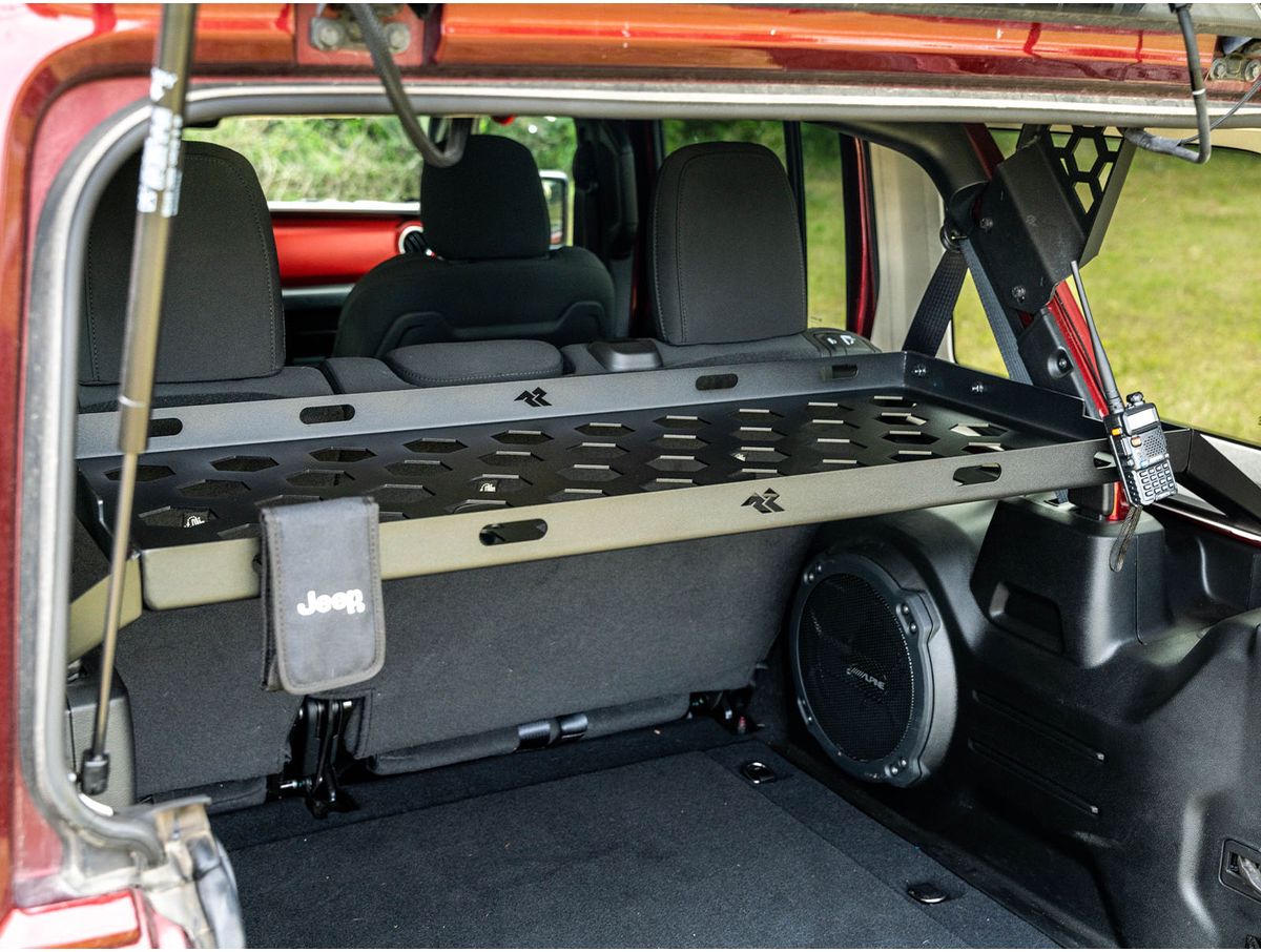 Interior Storage Rack Black Jeep Rugged Ridge