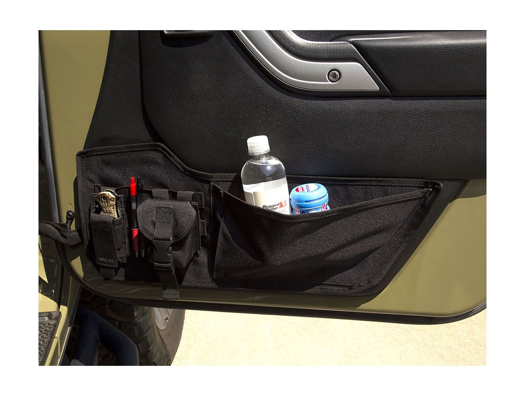 Storage Panel Door Mounted Pouches 11-18 Jeep Wrangler JK/JKU Rugged Ridge