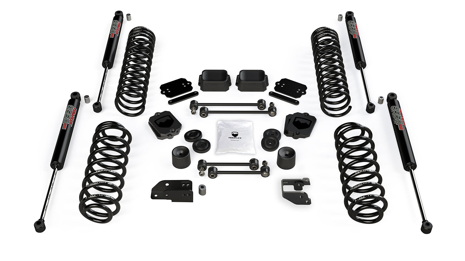 18-Up Wrangler JL 2 Door 3.5 Inch Coil Spring Base Lift Kit & 9550 VSS Twin-Tube Shocks TeraFlex