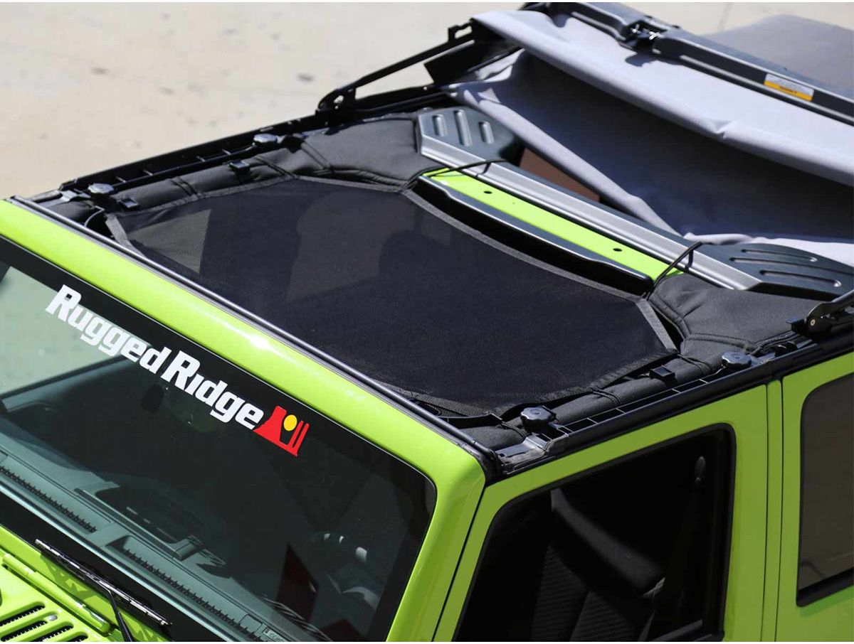 The Eclipse Sun Shade from Rugged Ridge Fits 07-18 Jeep Wrangler. Rugged Ridge