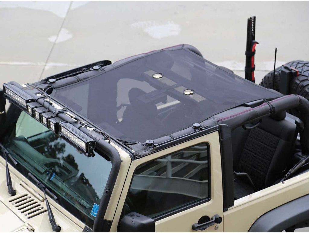 This Full Eclipse Sunshade from Rugged Ridge Fits 07-18 Jeep 2-door Wrangler. Rugged Ridge