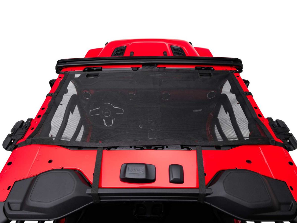 Eclipse Sun Shade Front Black 18-Present Wrangler (4Dr) / 20-Present Gladiator Rugged Ridge
