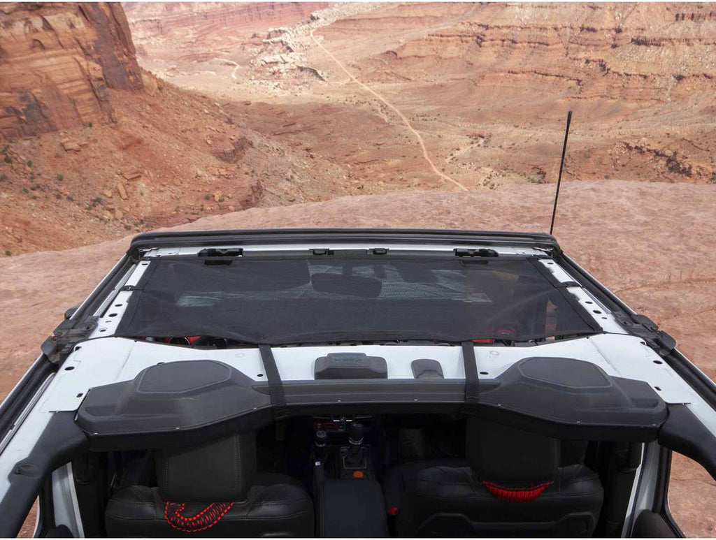 Eclipse Sun Shade Front Black 18-Present Wrangler (4Dr) / 20-Present Gladiator Rugged Ridge