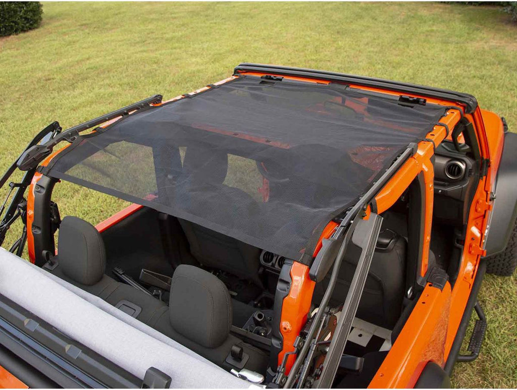Eclipse Sun Shade Full Black 18-Present Jeep Wrangler Jl 2-Dr Rugged Ridge