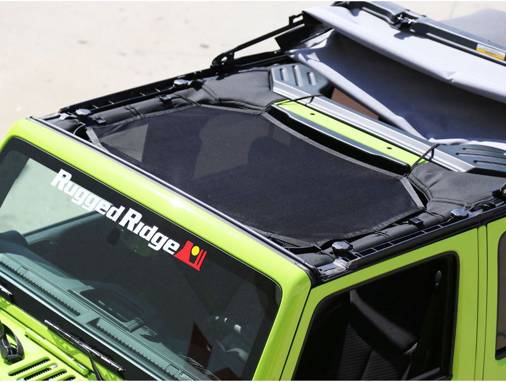 Eclipse Sun Shade Full Black Jeep Rugged Ridge