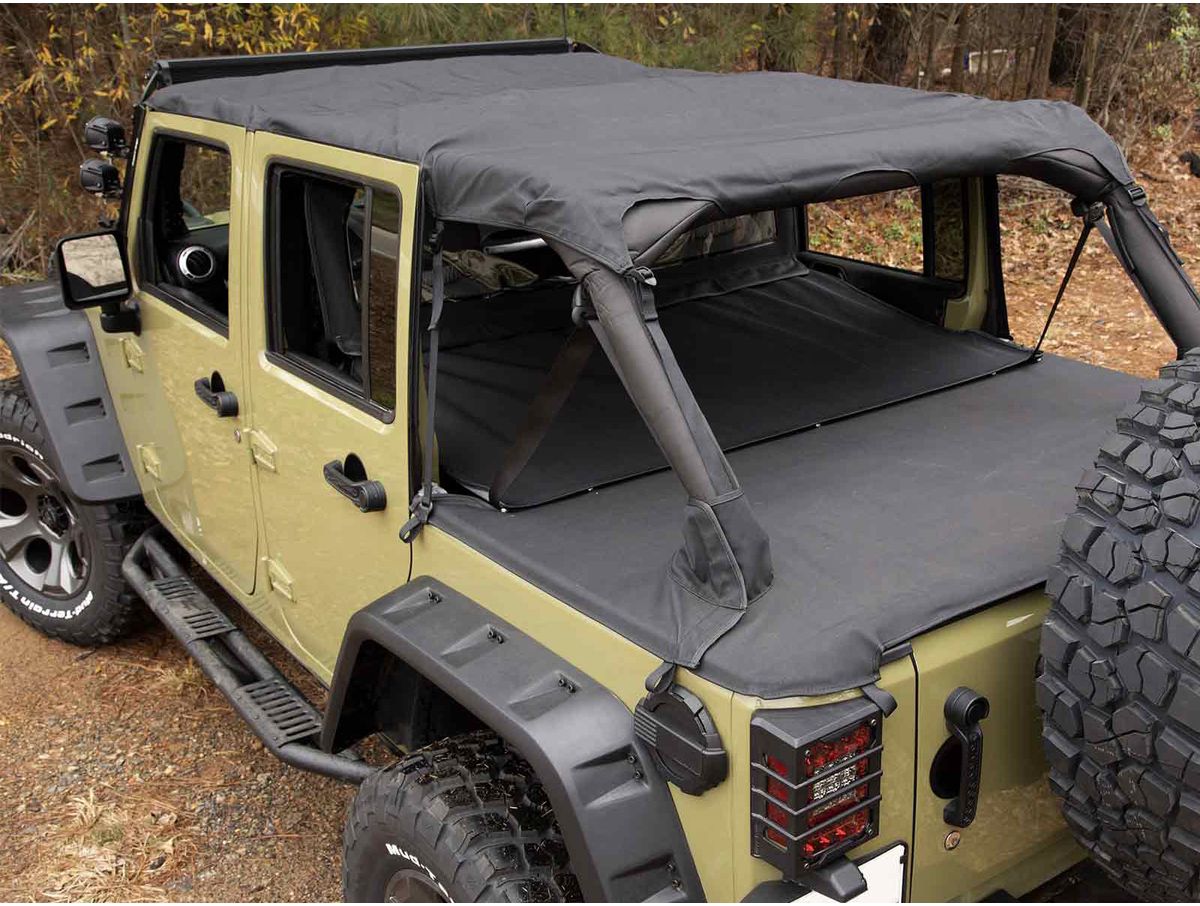 Montana Pocket Island Topper Black Diamond 10-18 Wrangler JK 4 Door Rugged Ridge