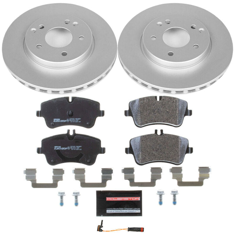 Power Stop 02-05 Mercedes-Benz C230 Front Euro-Stop Brake Kit