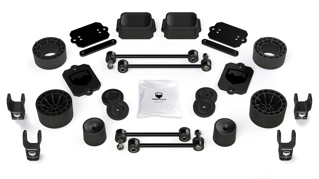 18-Up Wrangler JL 2 Door Sport/Sahara 2.5 Inch Performance Spacer Lift Kit & Shock Extensions TeraFlex