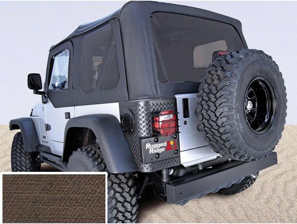 XHD Soft Top Khaki Tinted Windows 97-06 Jeep Wrangler TJ Rugged Ridge