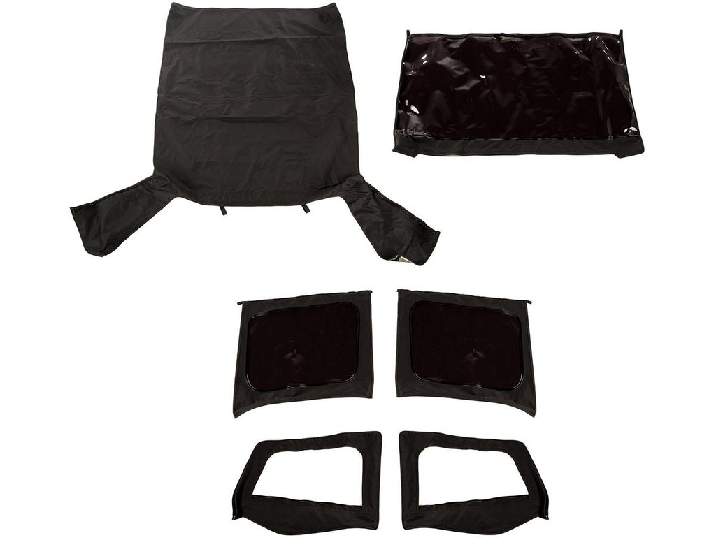 Montana Soft Top Door Skins Black Diamond Tinted 88-95 Wrangler YJ Rugged Ridge