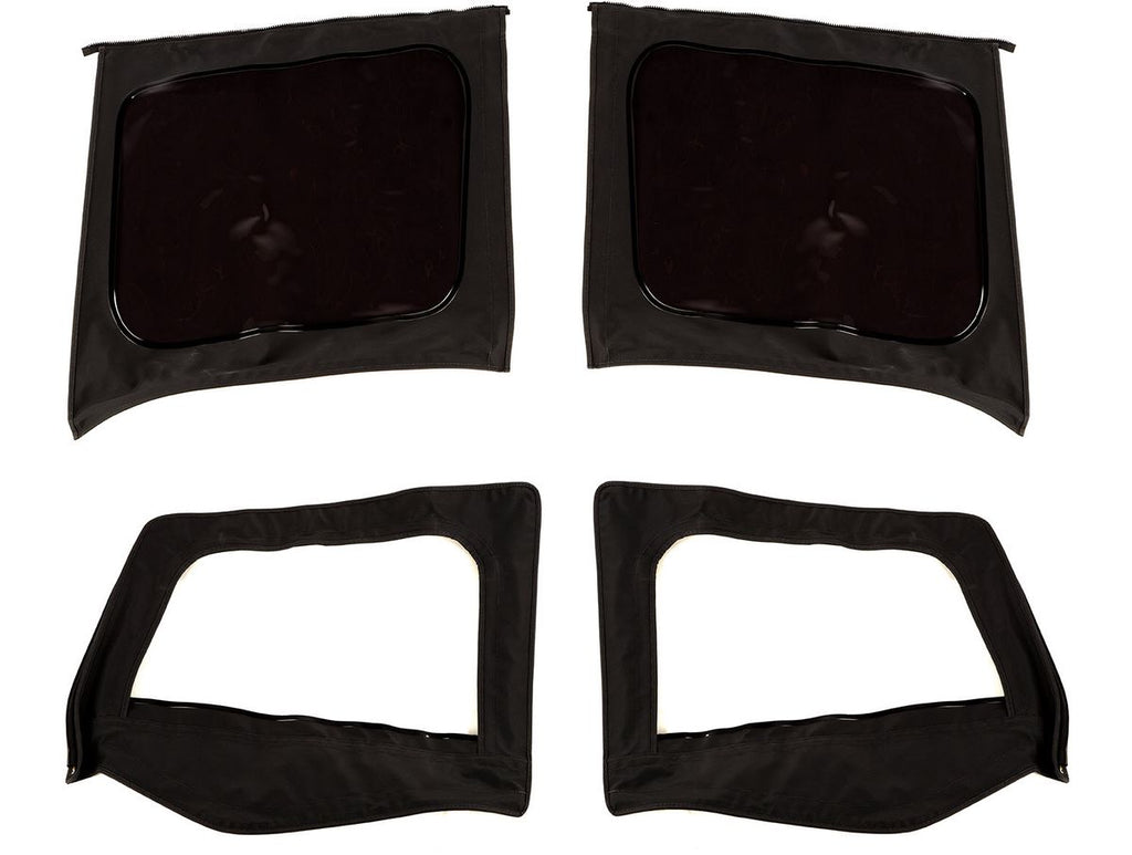 Montana Soft Top Door Skins Black Diamond Tinted 88-95 Wrangler YJ Rugged Ridge