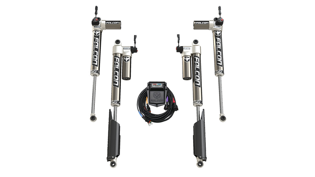 20-Up Jeep Gladiator JT EcoDiesel SP2 3.5 e-Adjust Piggyback Shock Kit 3.5-4.5 Inch Long-Travel Falcon Shocks