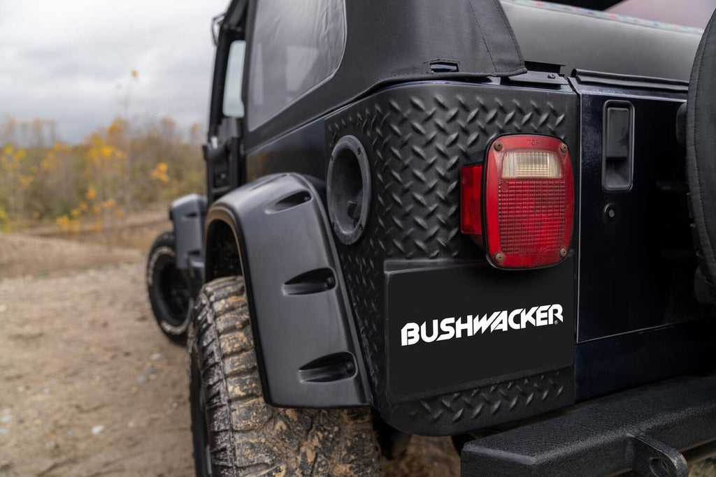 Black Trail Armor Rear Corners For 1997-2006 Jeep Wrangler 2-Door Pair Bushwacker