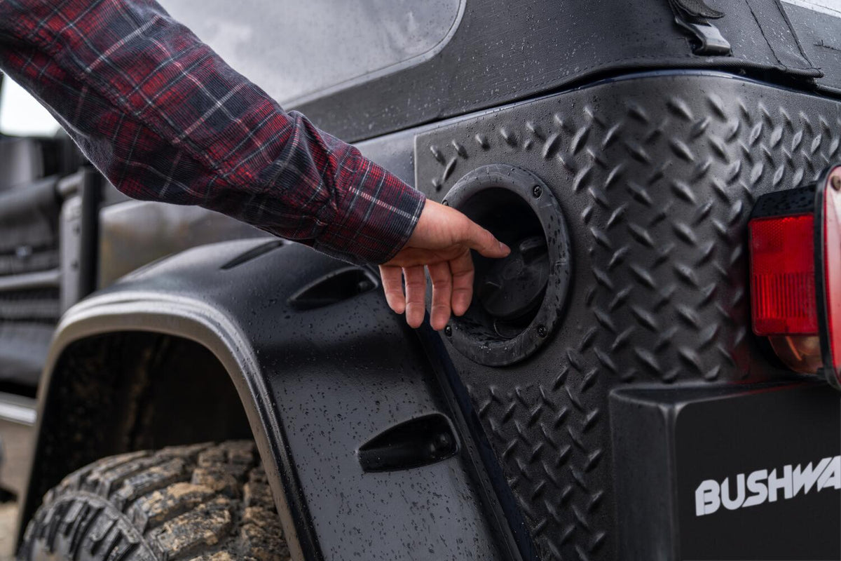 Black Trail Armor Rear Corners For 1997-2006 Jeep Wrangler 2-Door Pair Bushwacker