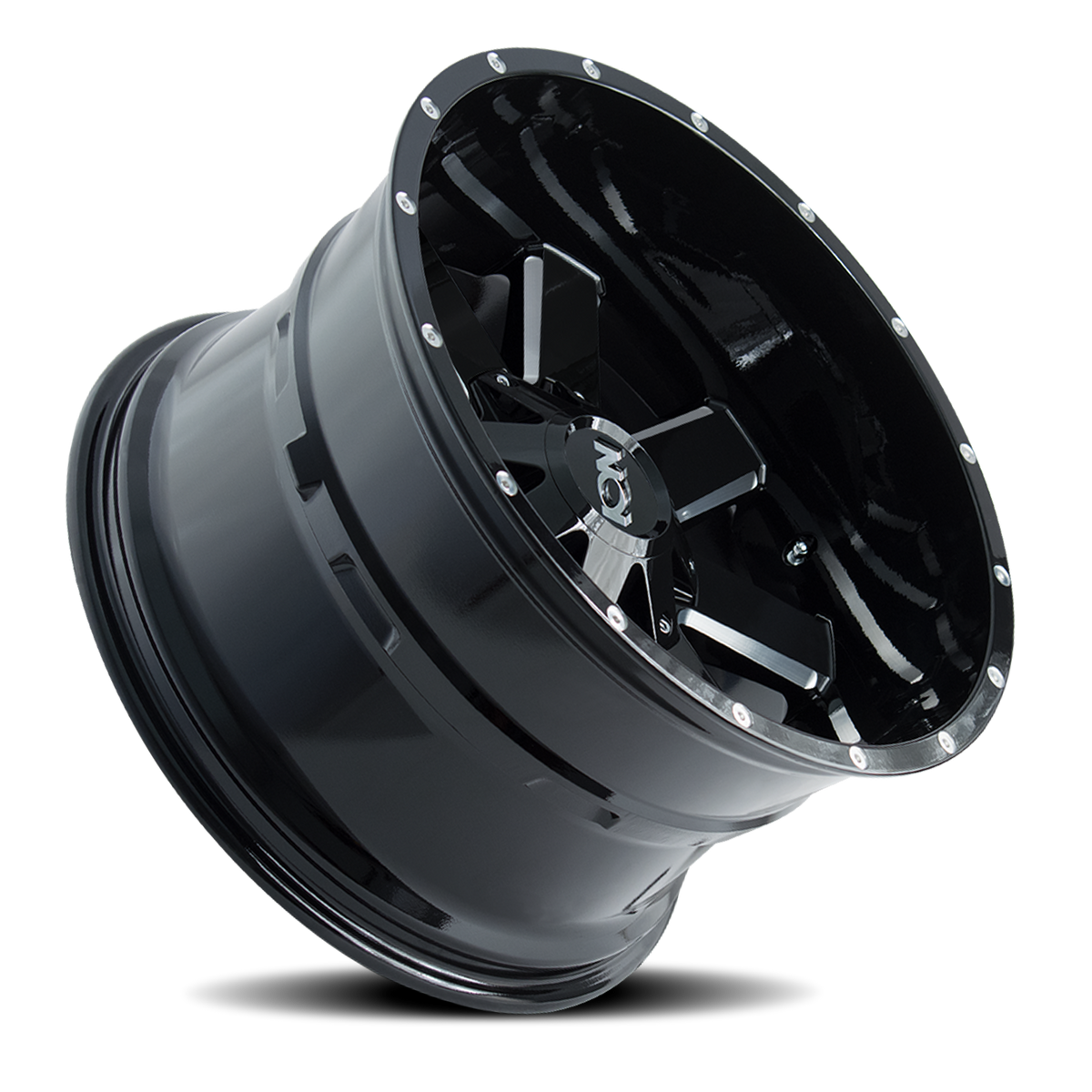 Cast Aluminum Wheels 141 GB 20x12 Milled Spokes Gloss Black ION Wheels