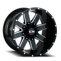 Cast Aluminum Wheels 141 GB 20x9 Milled Spokes Gloss Black ION Wheels