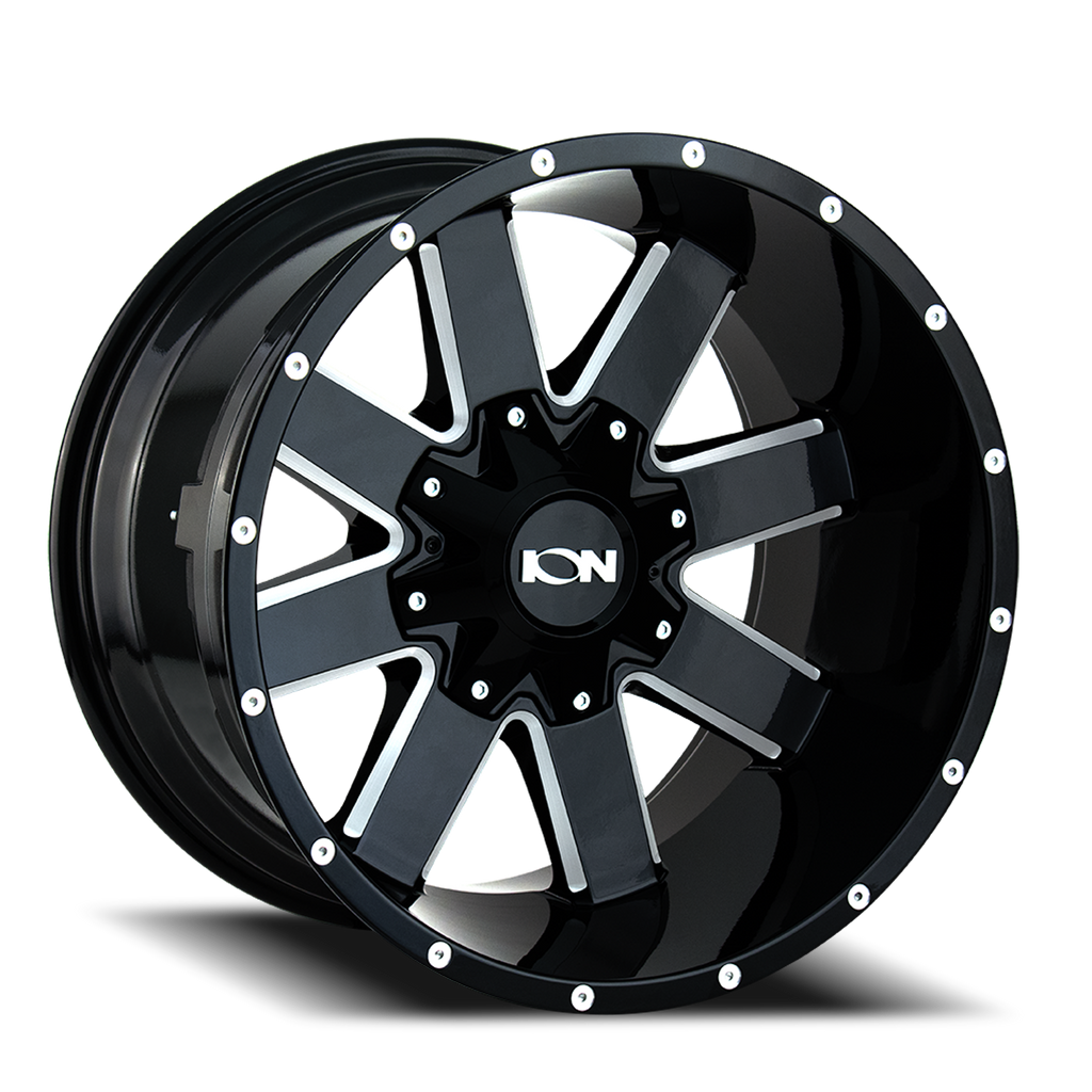 Cast Aluminum Wheels 141 GB 18x9 Milled Spokes Gloss Black ION Wheels