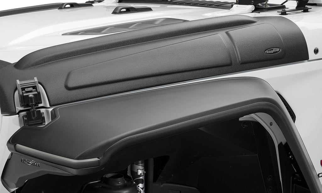 Black Trail Armor Hood Stone Guard For 18-23 Jeep Wrangler JL 2&4 Dr, 20-22 Gladiator Bushwacker