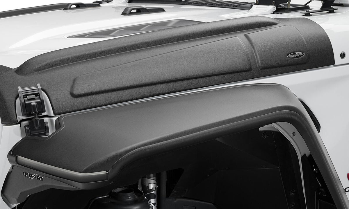 Black Trail Armor Hood Stone Guard For 18-23 Jeep Wrangler JL 2&4 Dr, 20-22 Gladiator Bushwacker