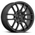 Aluminum Wheels 17x7.5 Mystique 141B Satin Black 40 Offset 4 on 100/4 on 108 Bolt Pattern 72.62 Bore Raceline