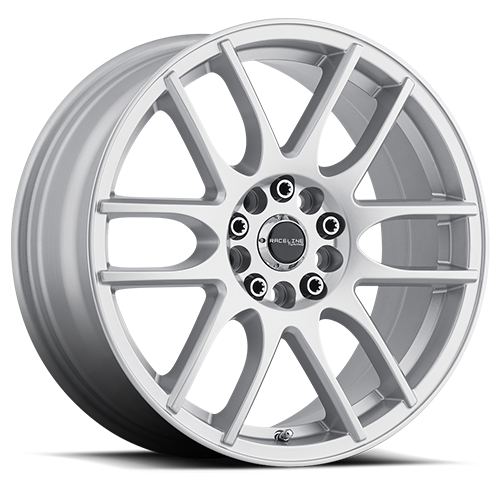 Aluminum Wheels 17x7.5 Mystique 141S Gloss Silver 40 Offset 5 on 108/5 on 114.3 Bolt Pattern 72.62 Bore Raceline