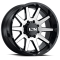 Cast Aluminum Wheels 143 GBM 17x9 Machined Face Gloss Black ION Wheels