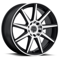 Aluminum Wheels 17x7.5 Storm 144M Machined Spoke-Machined Outer Lip Satin Black 40 Offset 5 on 112/5 on 120 Bolt Pattern 74.1 Bore Raceline