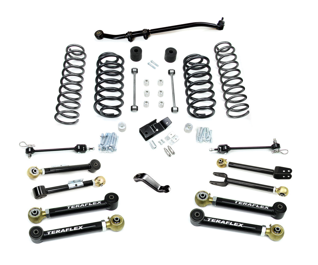 97-06 Jeep Wrangler TJ 4 Inch Suspension System w/ 8 Short Control Arms No Shocks TeraFlex