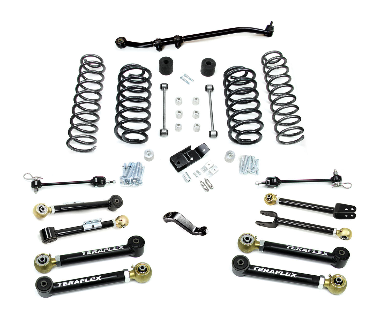 97-06 Jeep Wrangler TJ 4 Inch Suspension System w/ 8 Short Control Arms No Shocks TeraFlex
