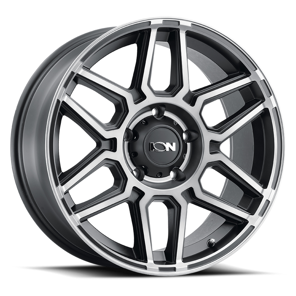 Cast Aluminum Wheels 146 MB 17x9 Machined Dark Tint Matte Black ION Wheels