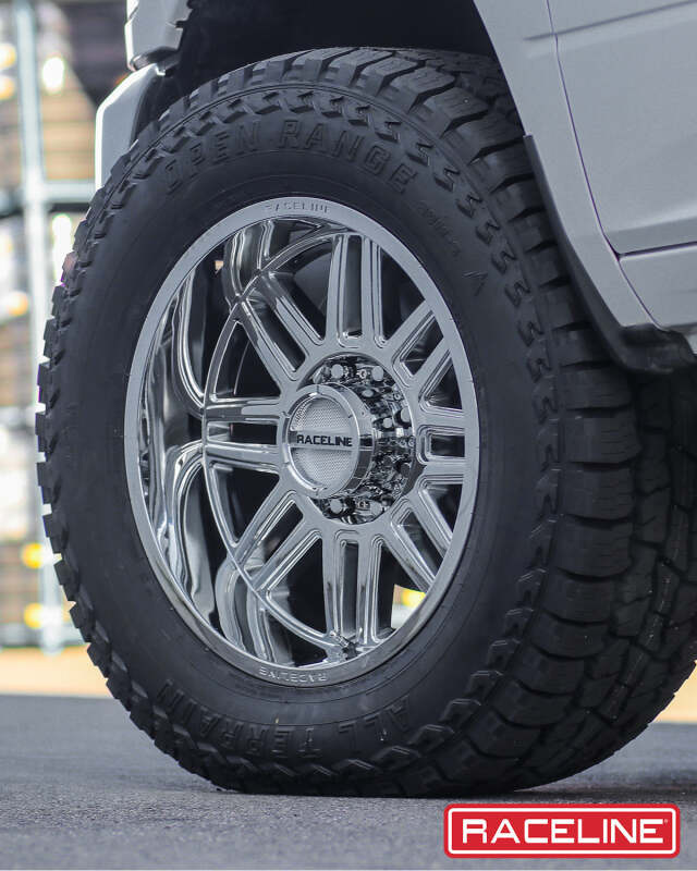 Raceline 948C Split 17x9in / 8x170 BP / 18mm Offset / 125.2mm Bore - Chrome Wheel