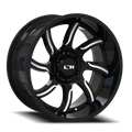 Cast Aluminum Wheels 151 20x10 Milled Gloss Black ION Wheels