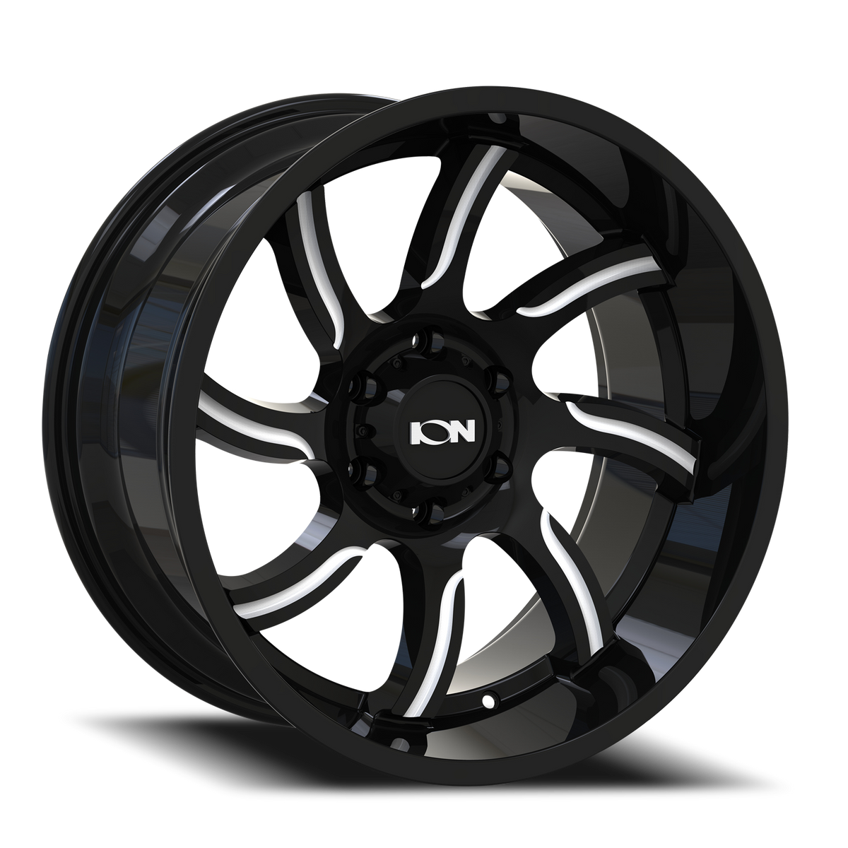 Cast Aluminum Wheels 151 17x9 Milled Gloss Black ION Wheels
