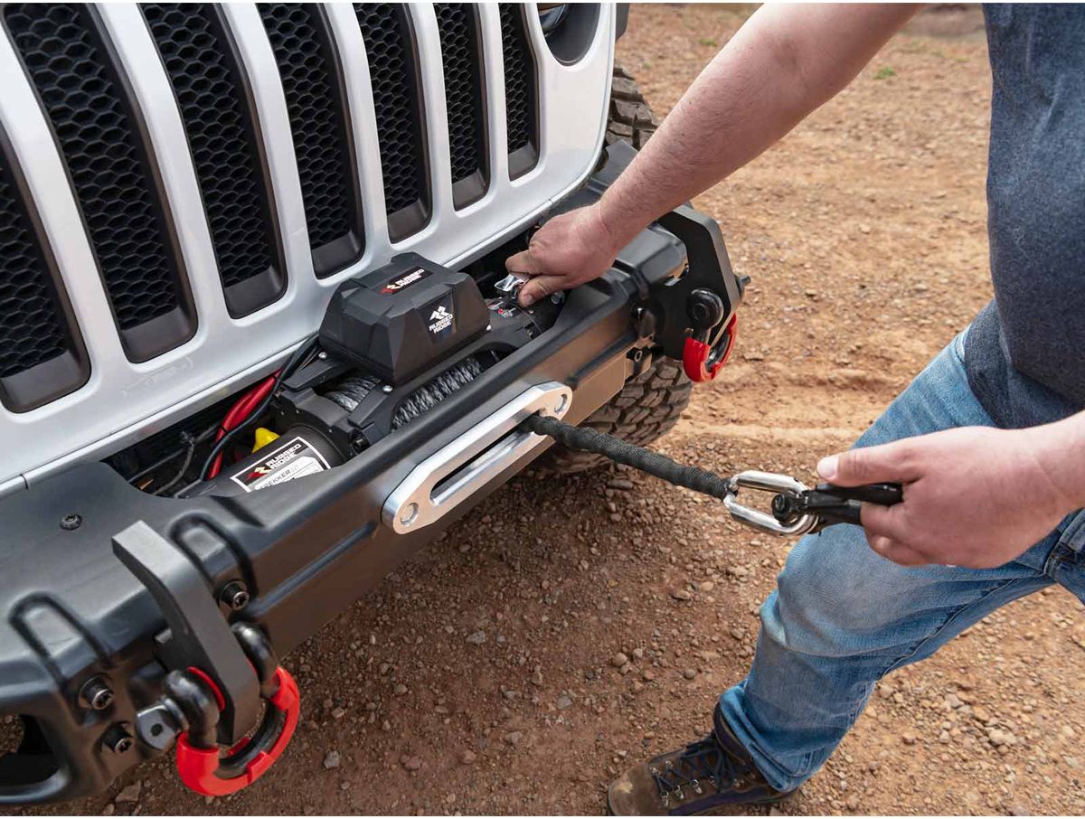 Trekker Winch 12500 Lbs Cable IP68 Waterproof Wired Remote Rugged Ridge