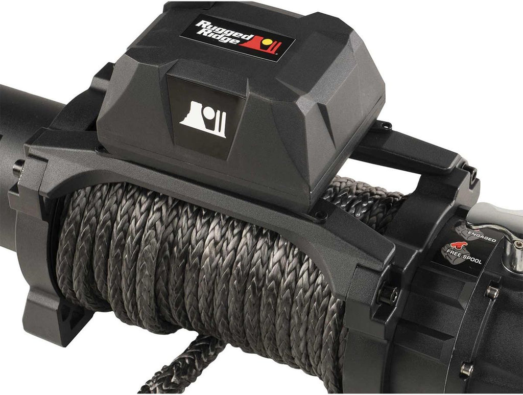 Trekker Winch 12500 Lbs Synthetic Rope IP68 Waterproof Wireless Rugged Ridge