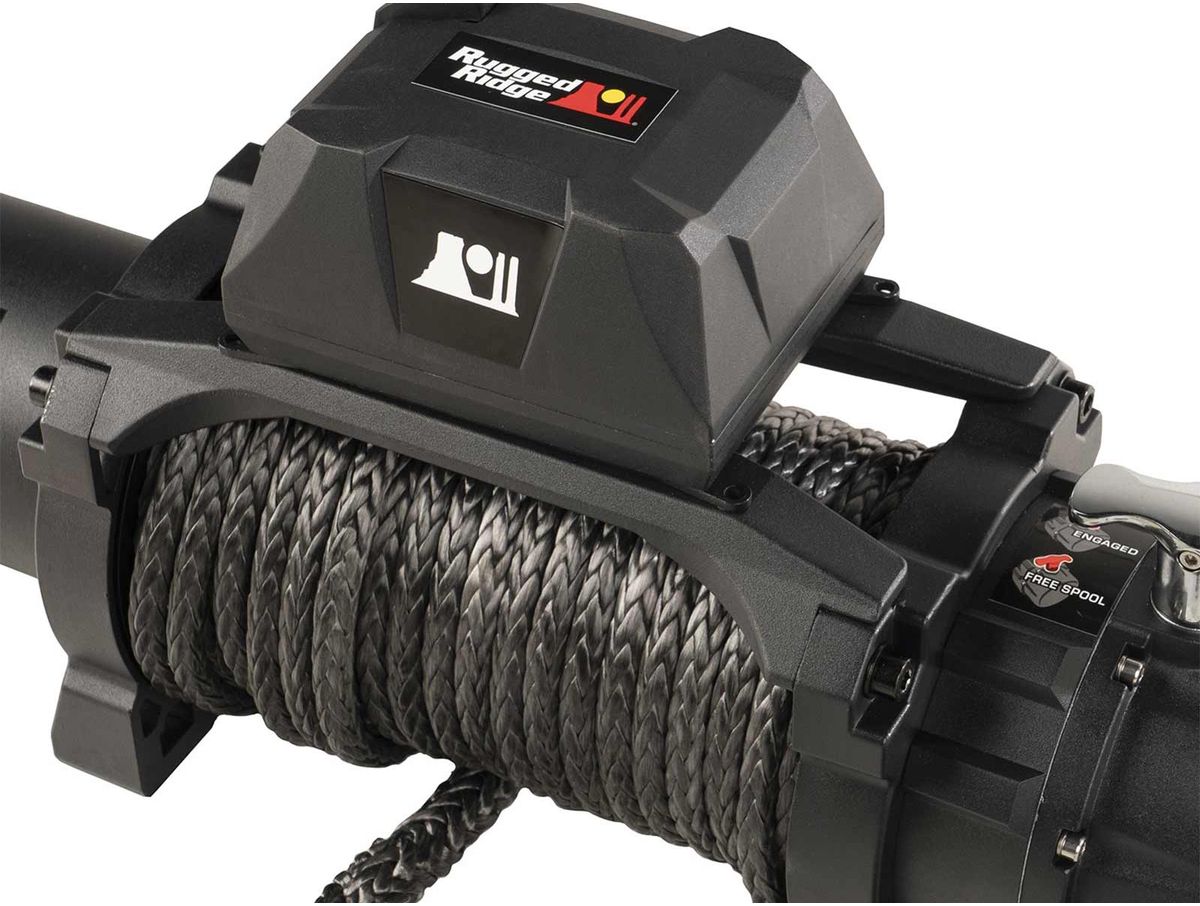 Trekker Winch 12500 Lbs Synthetic Rope IP68 Waterproof Wireless Rugged Ridge