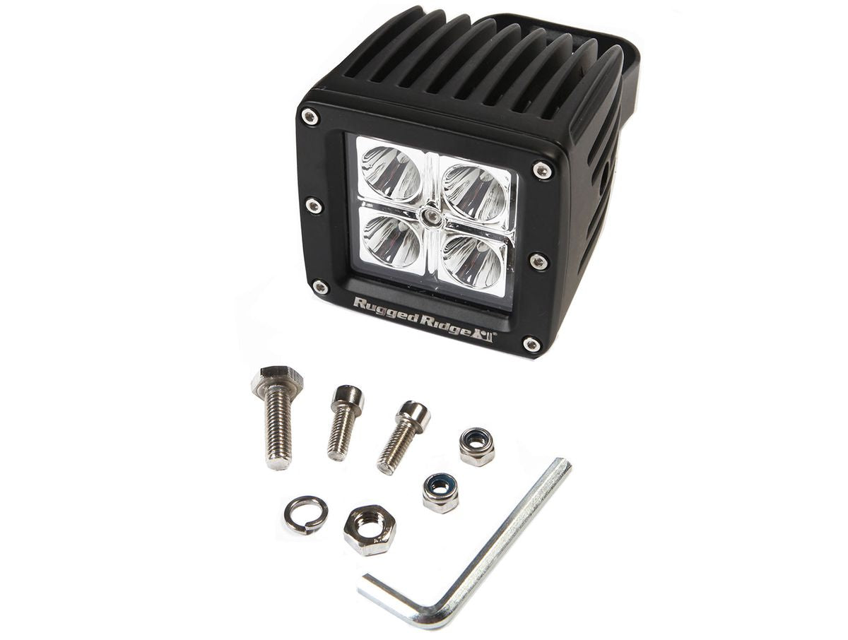 Light Kit 3 Inch LED Cube 16 Watt 840 Lumens Rugged Ridge