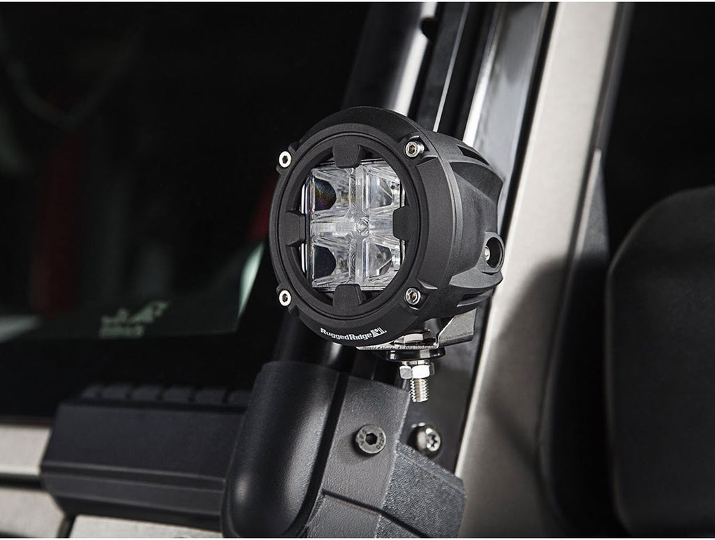 Light Kit 3.5 Inch Round Combo High/Low Beam Rugged Ridge