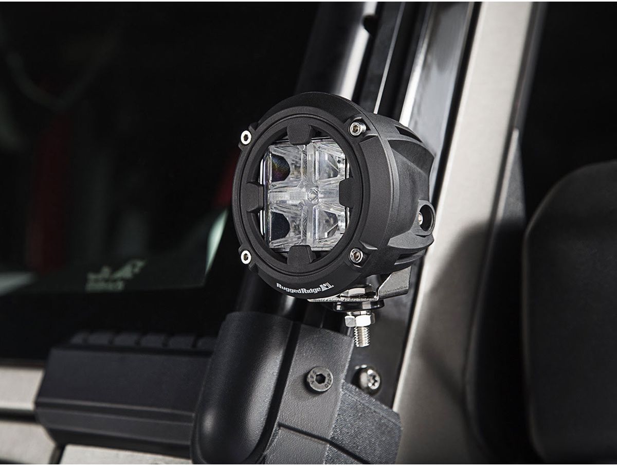 Light Kit 3.5 Inch Round Combo High/Low Beam Rugged Ridge