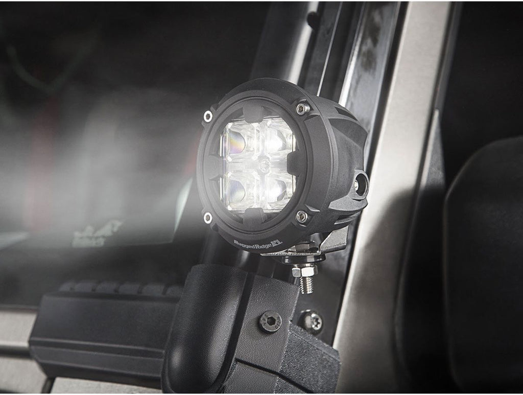 Light Kit 3.5 Inch Round Combo High/Low Beam Rugged Ridge