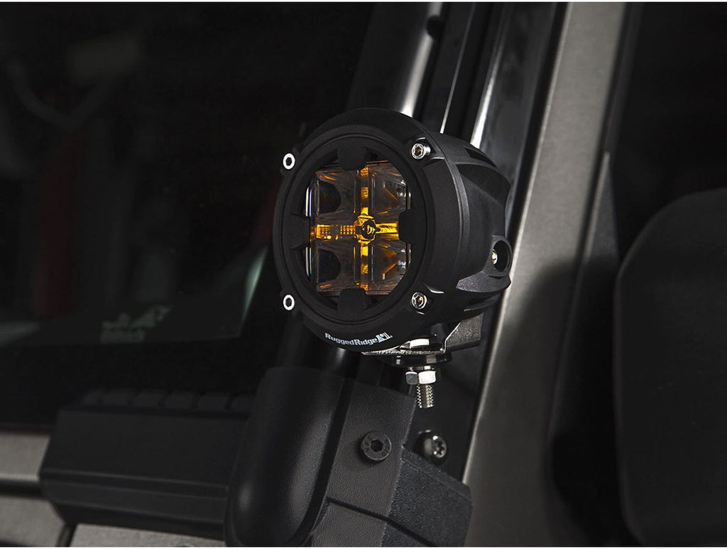 Light Kit 3.5 Inch Round Combo High/Low Beam Rugged Ridge