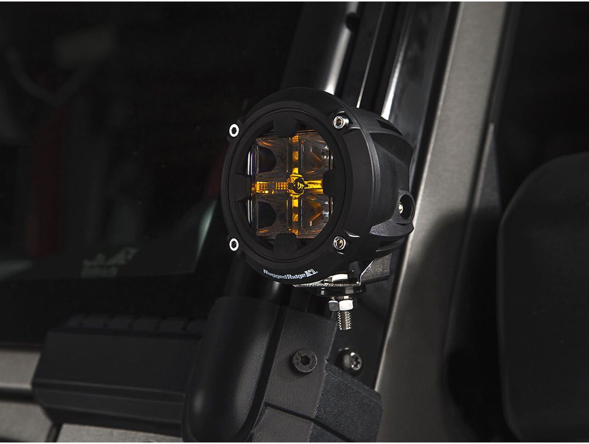 Light Kit 3.5 Inch Round Combo High/Low Beam Rugged Ridge