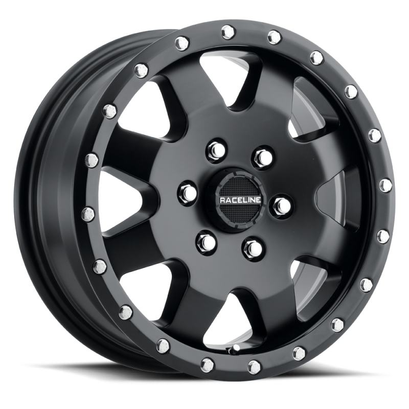 Raceline 935B Defender 16x6.5in / 6x130 BP / 45mm Offset / 84.1mm Bore - Satin Black Wheel