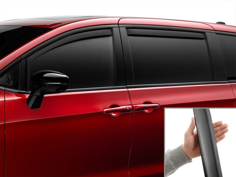 WeatherTech 17-26 Chrysler Pacifica Front Rear Side Window Deflectors - Matte Blk