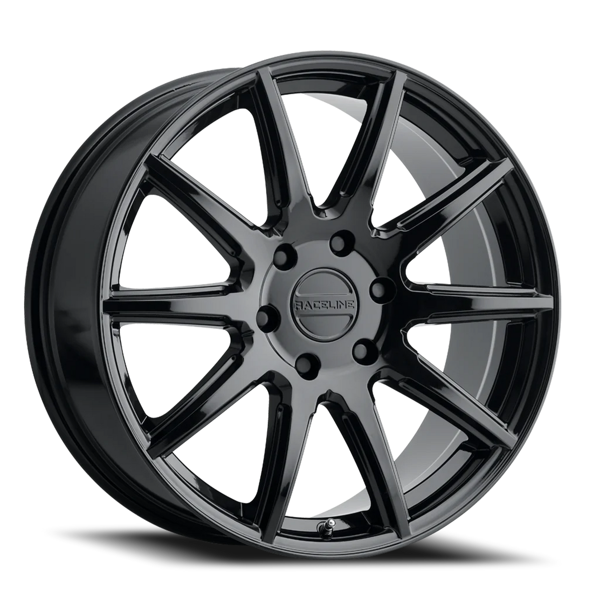 Aluminum Wheels 20x8.5 Spike 159 GB Gloss Black 35 Offset 6 on 139.7 Bolt Pattern 106.1 Bore Raceline
